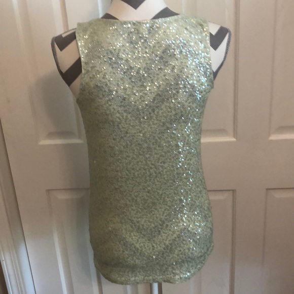 J. Crew Light Green Sequin Tank - Picture 4 of 5